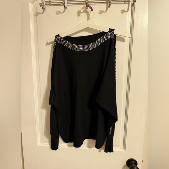 Milano Black open arm Top for Casual Wear - Picture 3 of 8